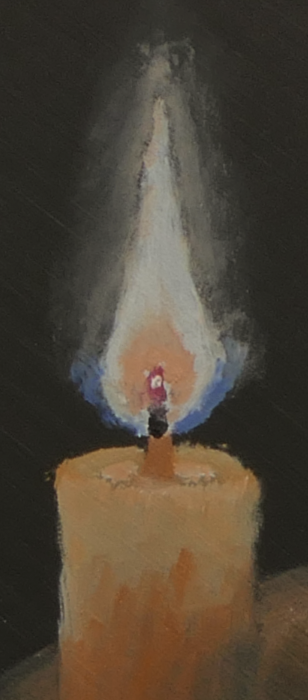 Vigil in Burnt Sienna detail